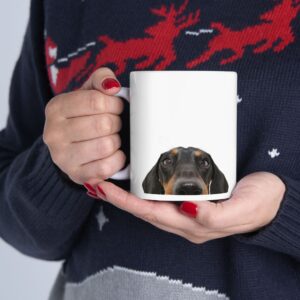 Black Dachshund Ceramic Mug, (11oz, 15oz)